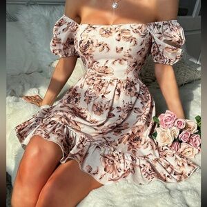 Floral printed A Line dress
